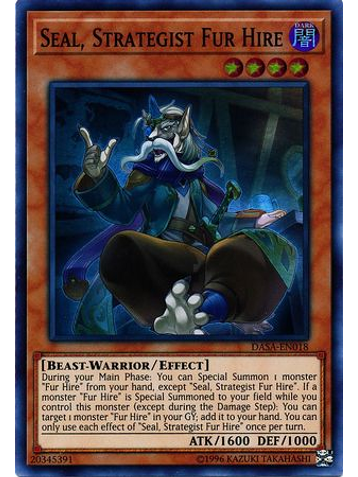 Seal, Strategist Fur Hire - DASA-EN018 - Super Rare Unlimited 1