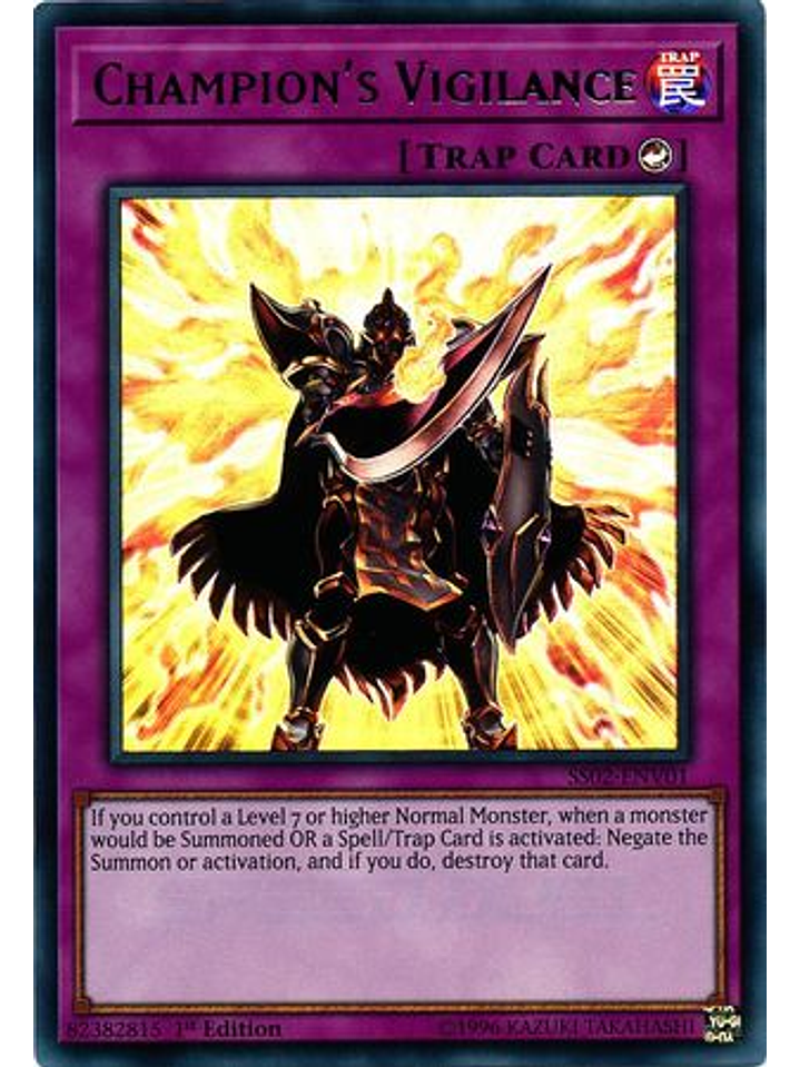 Champion's Vigilance - SS02-ENV01 - Ultra Rare 1st Edition 1