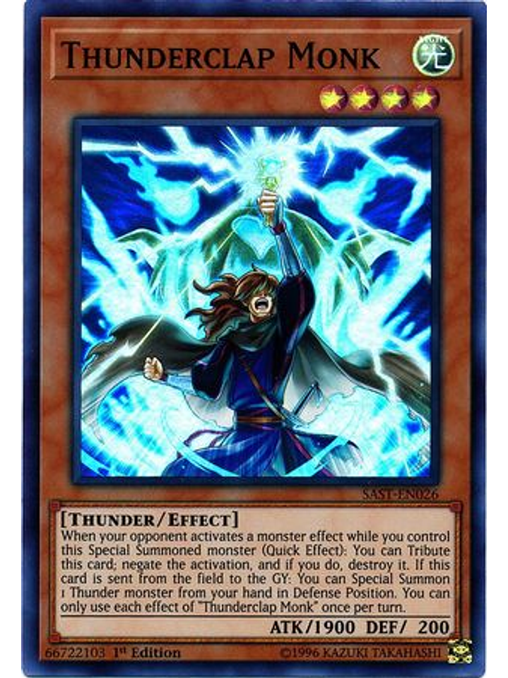 Thunderclap Monk - SAST-EN026 - Super Rare 1st Edition 1
