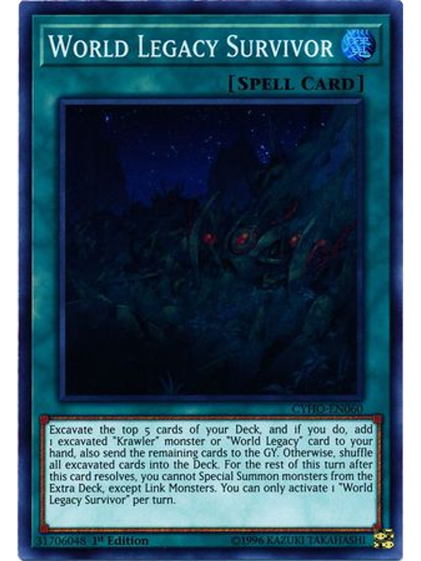 World Legacy Survivor - CYHO-EN060 - Super Rare 1st Edition 1