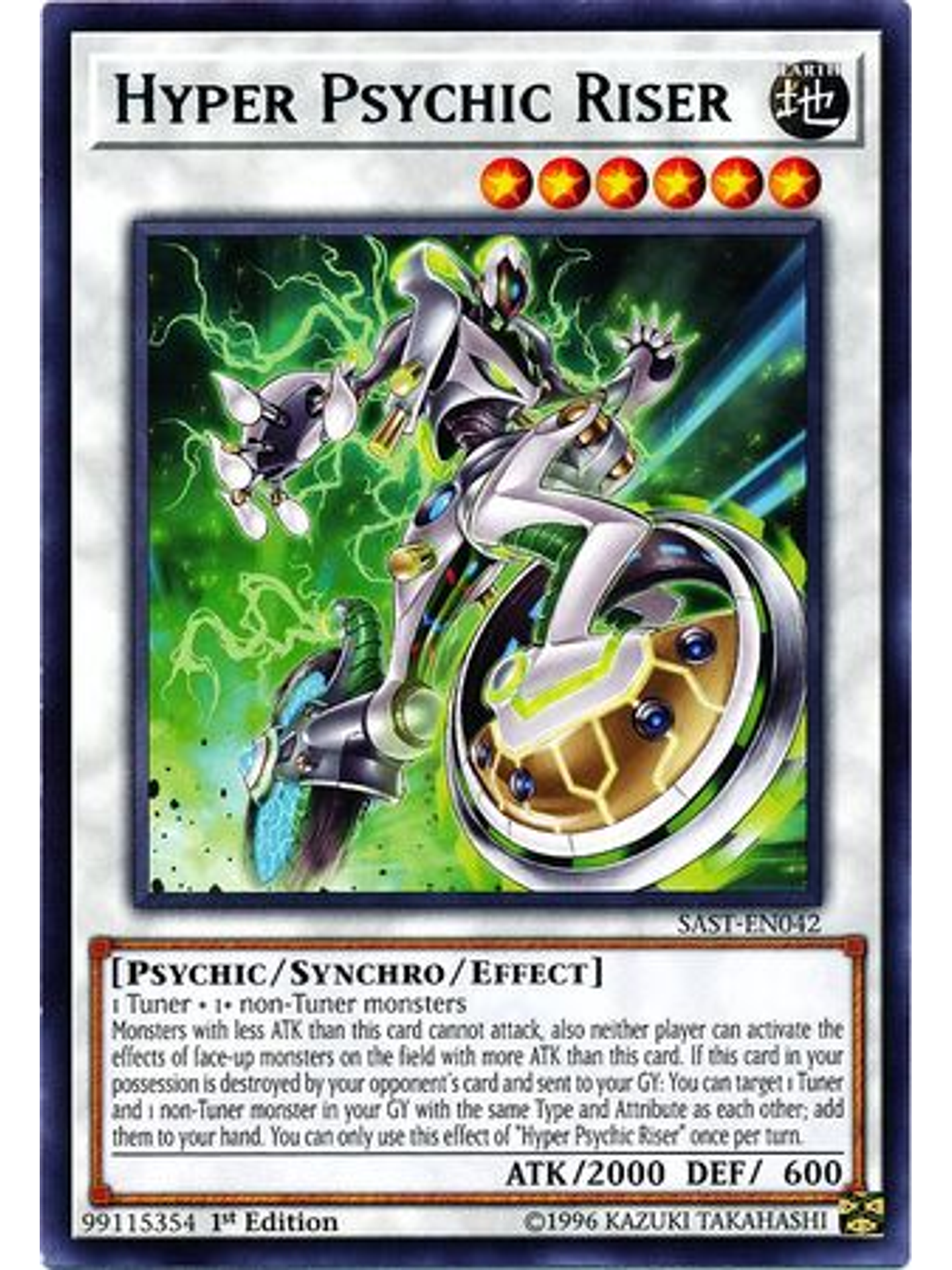 Hyper Psychic Riser - SAST-EN042 - Rare 1st Edition 1