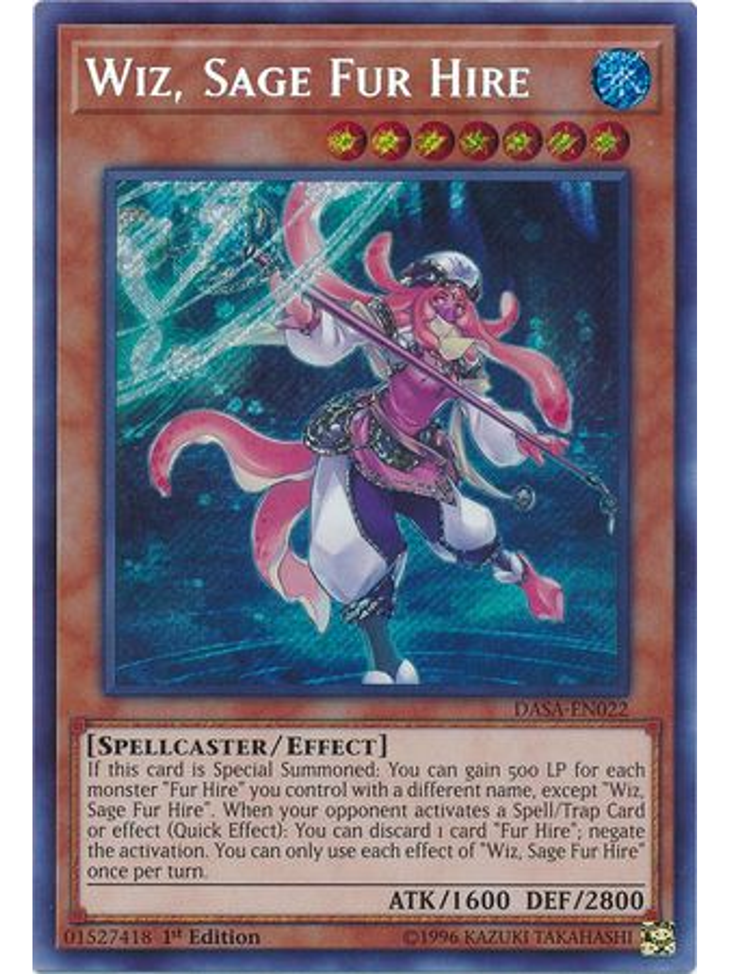 Wiz, Sage Fur Hire - DASA-EN022 - Secret Rare 1st Edition 1