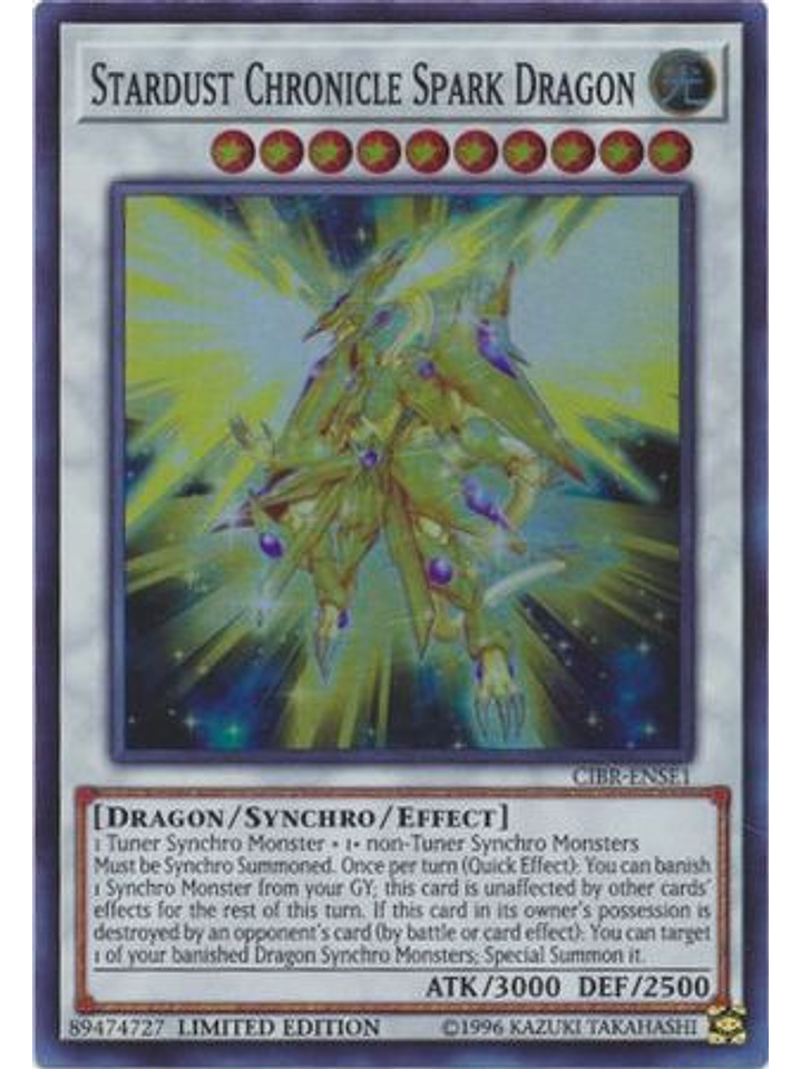 Stardust Chronicle Spark Dragon - CIBR-ENSE1 - Super Rare Limited 1