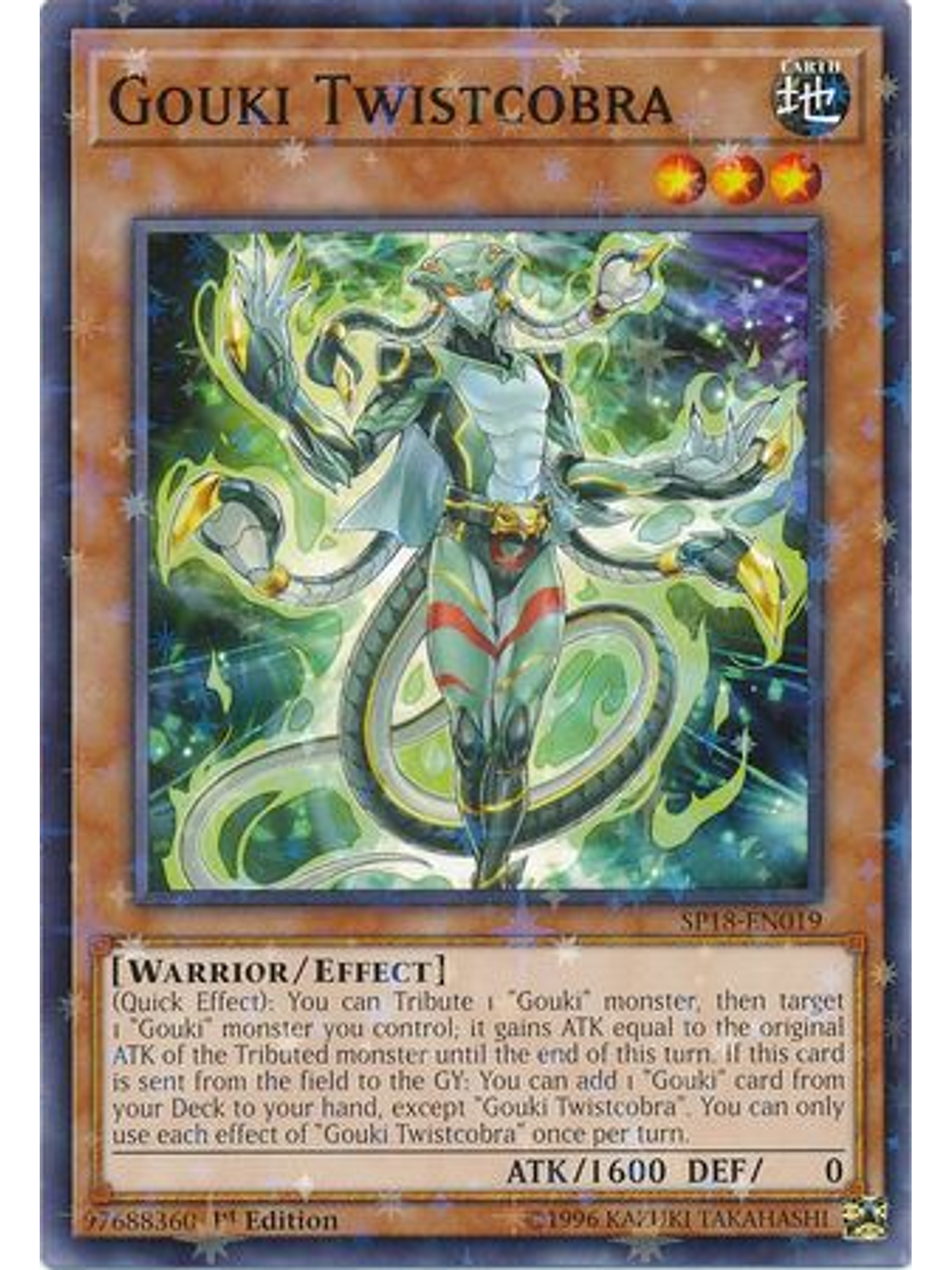Gouki Twistcobra - SP18-EN019 - Starfoil Rare 1st Edition 1