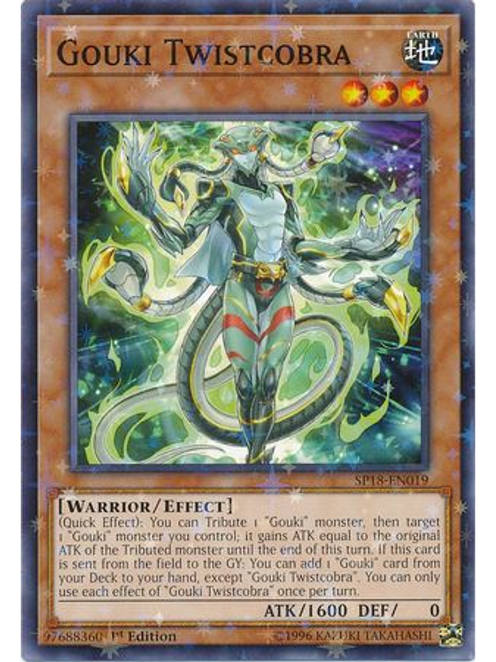 Gouki Twistcobra - SP18-EN019 - Starfoil Rare 1st Edition 1