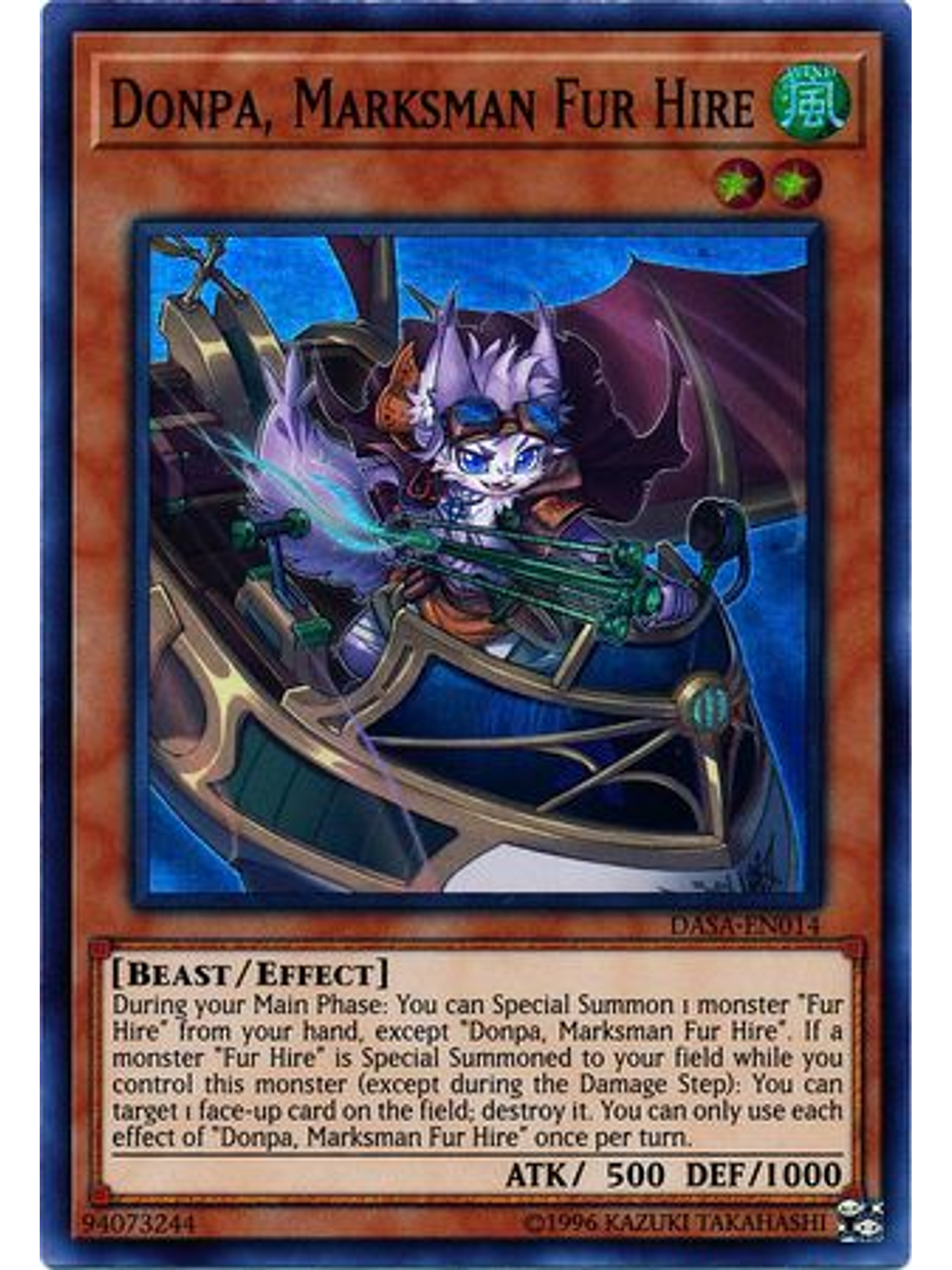 Donpa, Marksman Fur Hire - DASA-EN014 - Super Rare Unlimited 1