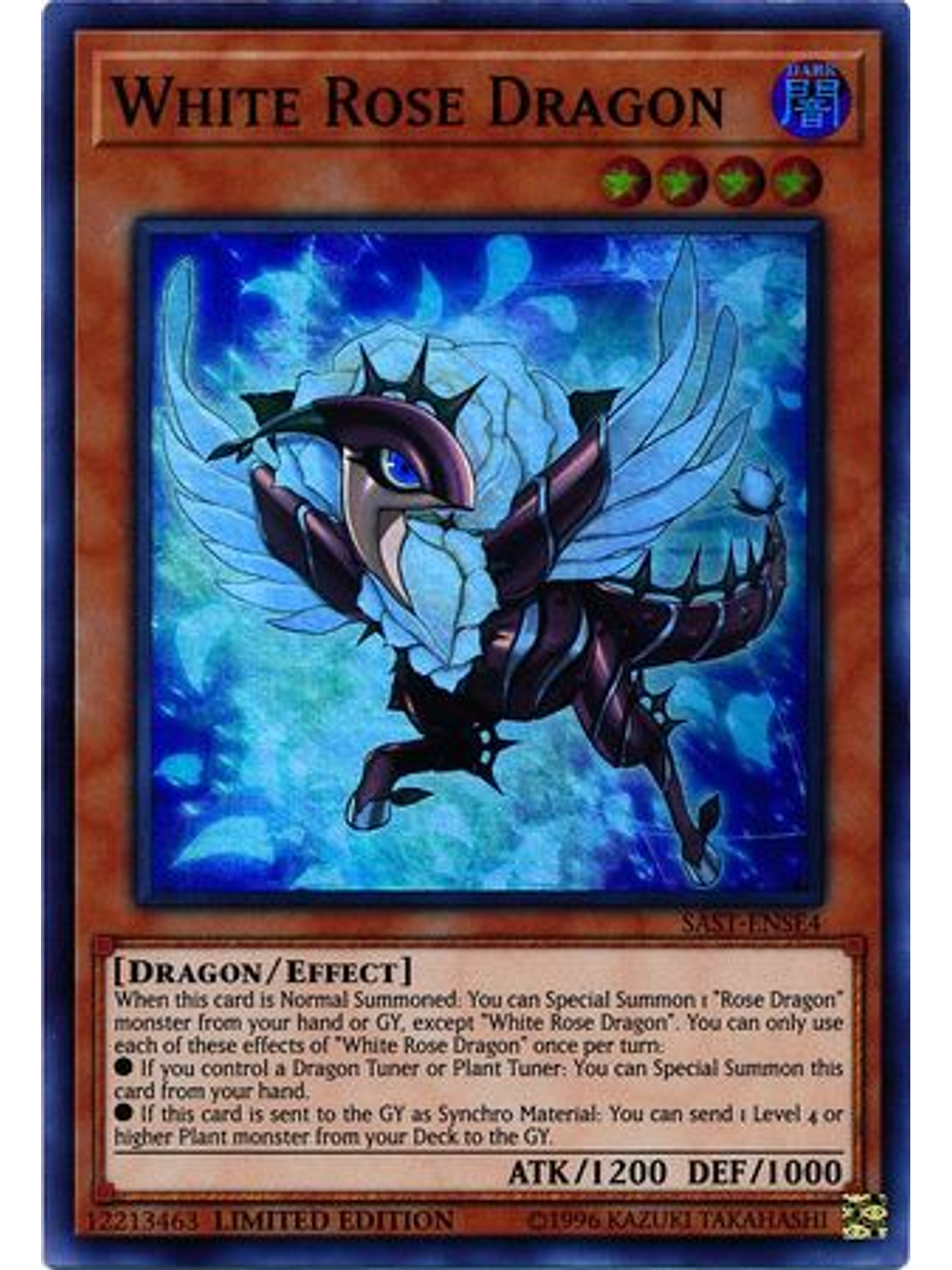 White Rose Dragon - SAST-ENSE4 - Super Rare Limited Edition 1