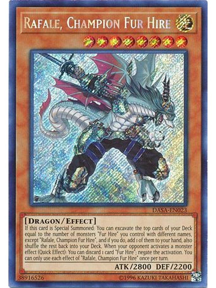 Rafale, Champion Fur Hire - DASA-EN023 - Secret Rare Unlimited 1