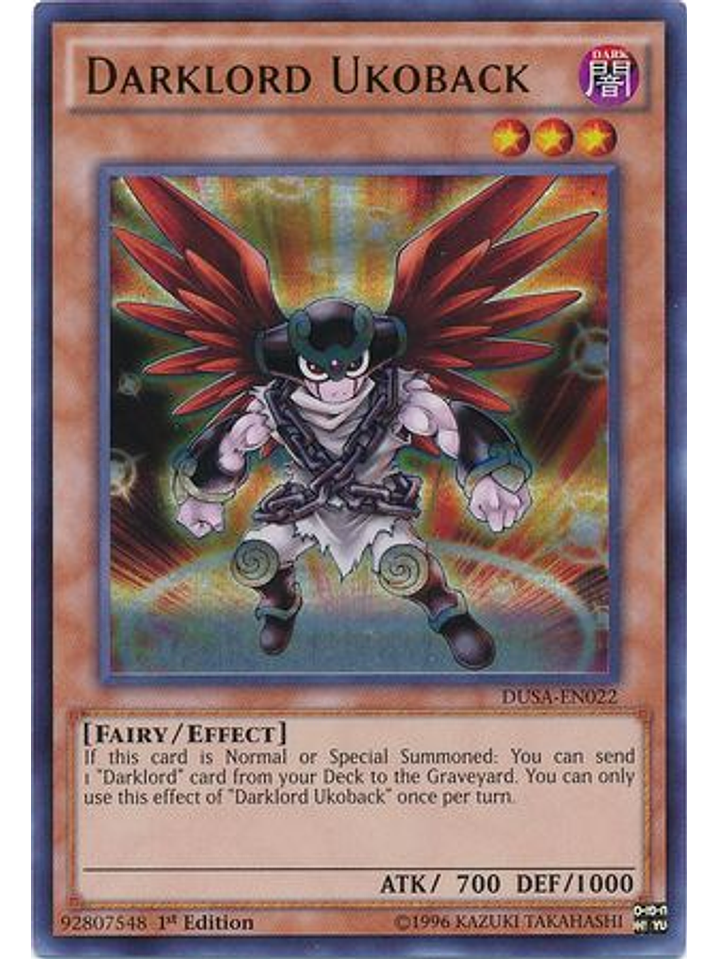Darklord Ukoback - DUSA-EN022 - Ultra Rare 1st Edition 1