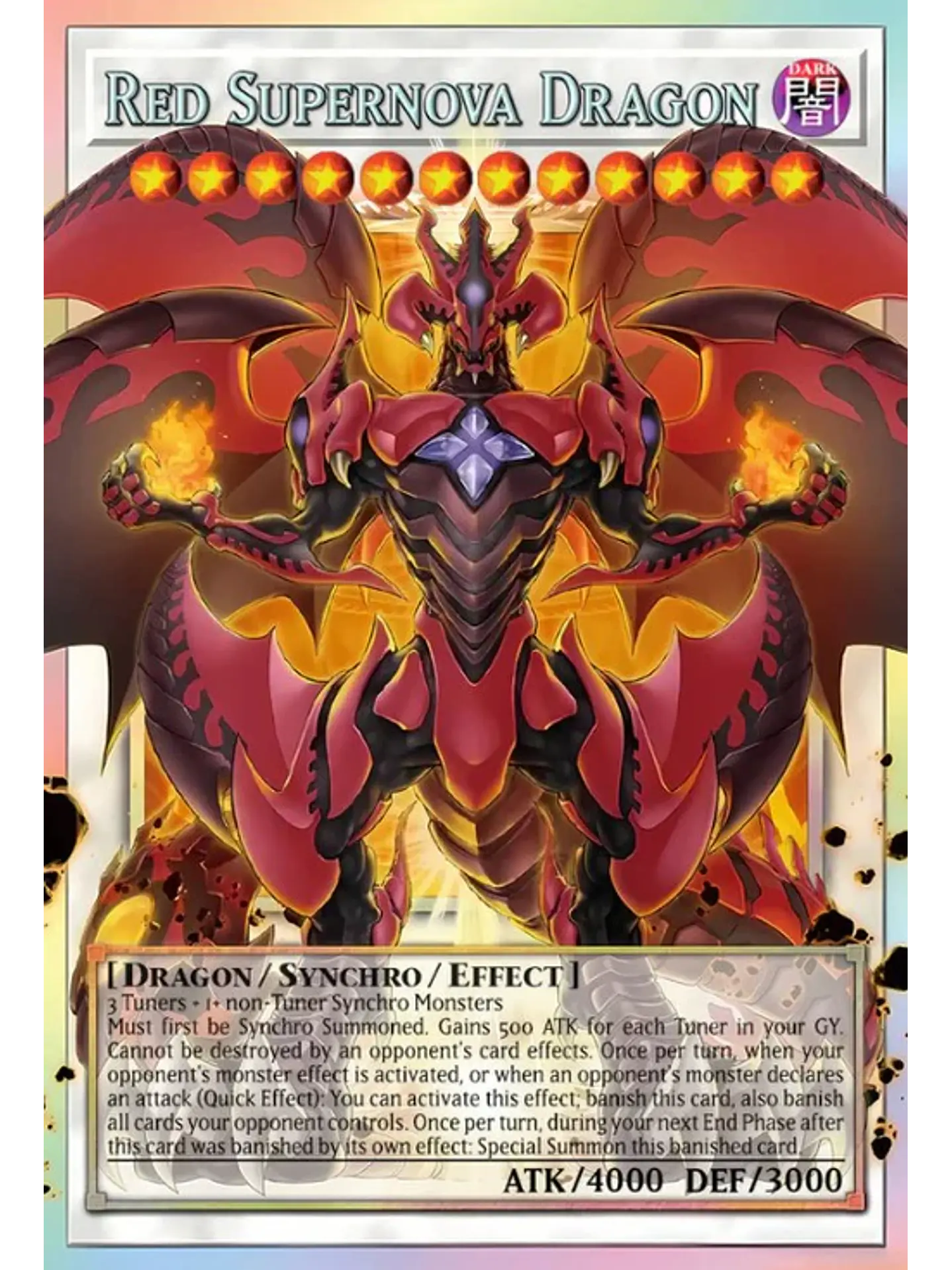 Red Supernova Dragon (extended art) - BLGG-EN139 - Ultra Rare 1st Edition 1