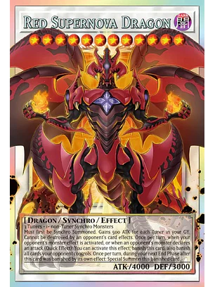 Red Supernova Dragon (extended art) - BLGG-EN139 - Ultra Rare 1st Edition