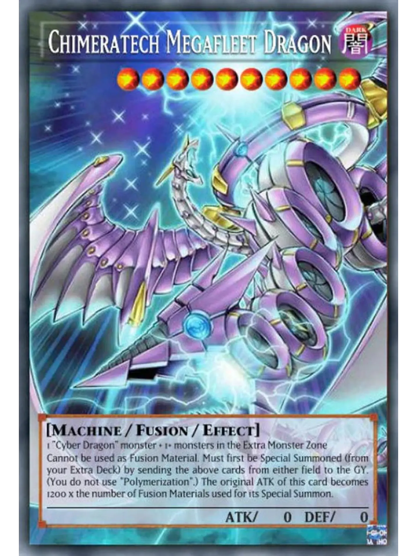 Chimeratech Megafleet Dragon (extended art) - BLGG-EN138 - Starlight Rare 1st Edition 1