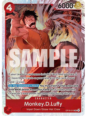 OP16-015 SR Monkey.D.Luffy