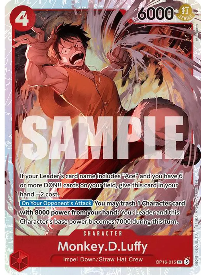OP16-015 SR Monkey.D.Luffy 1