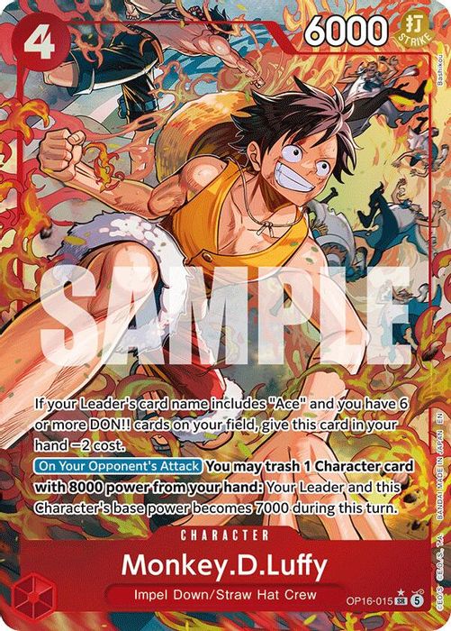 OP16-015 (Alternate Art) Monkey.D.Luffy