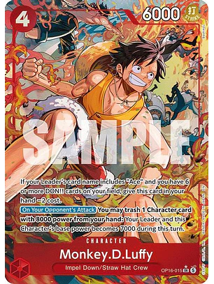 OP16-015 (Alternate Art) Monkey.D.Luffy