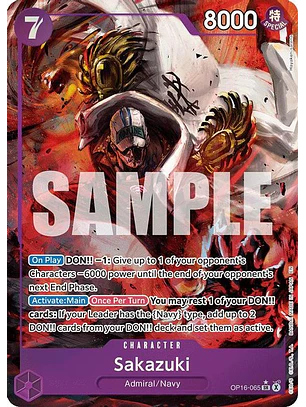 OP16-065 (Alternate Art) Sakazuki
