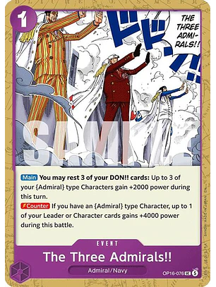 OP16-076 U The Three Admirals!!
