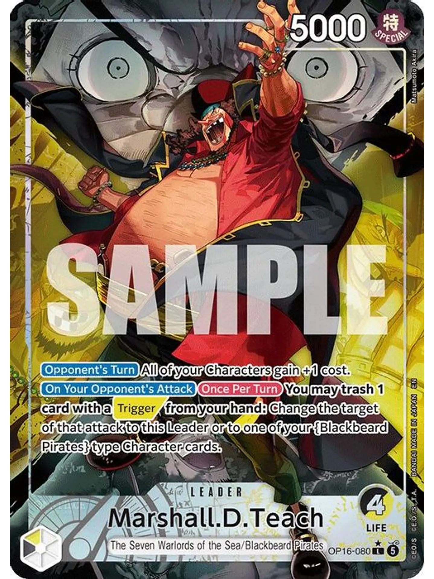 OP16-080 (Alternate Art) Marshall.D.Teach (080) 1