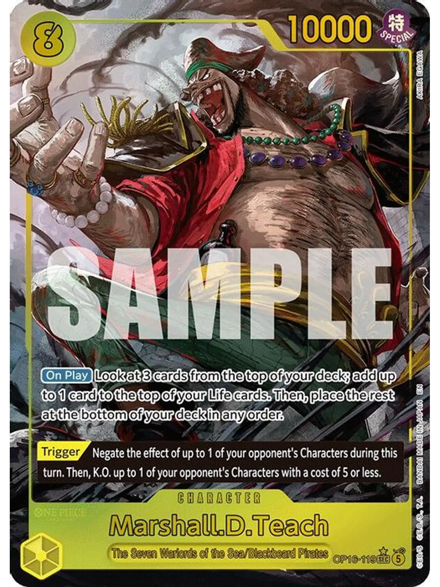 OP16-119 (Alternate Art) Marshall.D.Teach (119) 1