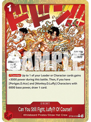 ST30-016 (Alternate Art) an You Still Fight, Luffy?! Of Course!!