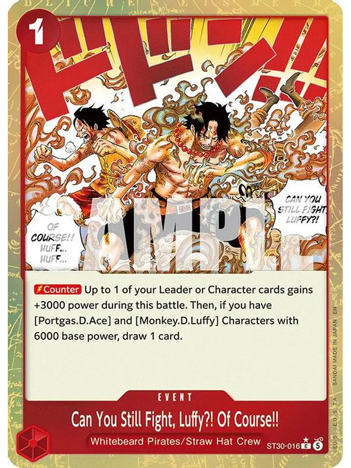 ST30-016 (Alternate Art) an You Still Fight, Luffy?! Of Course!! 1
