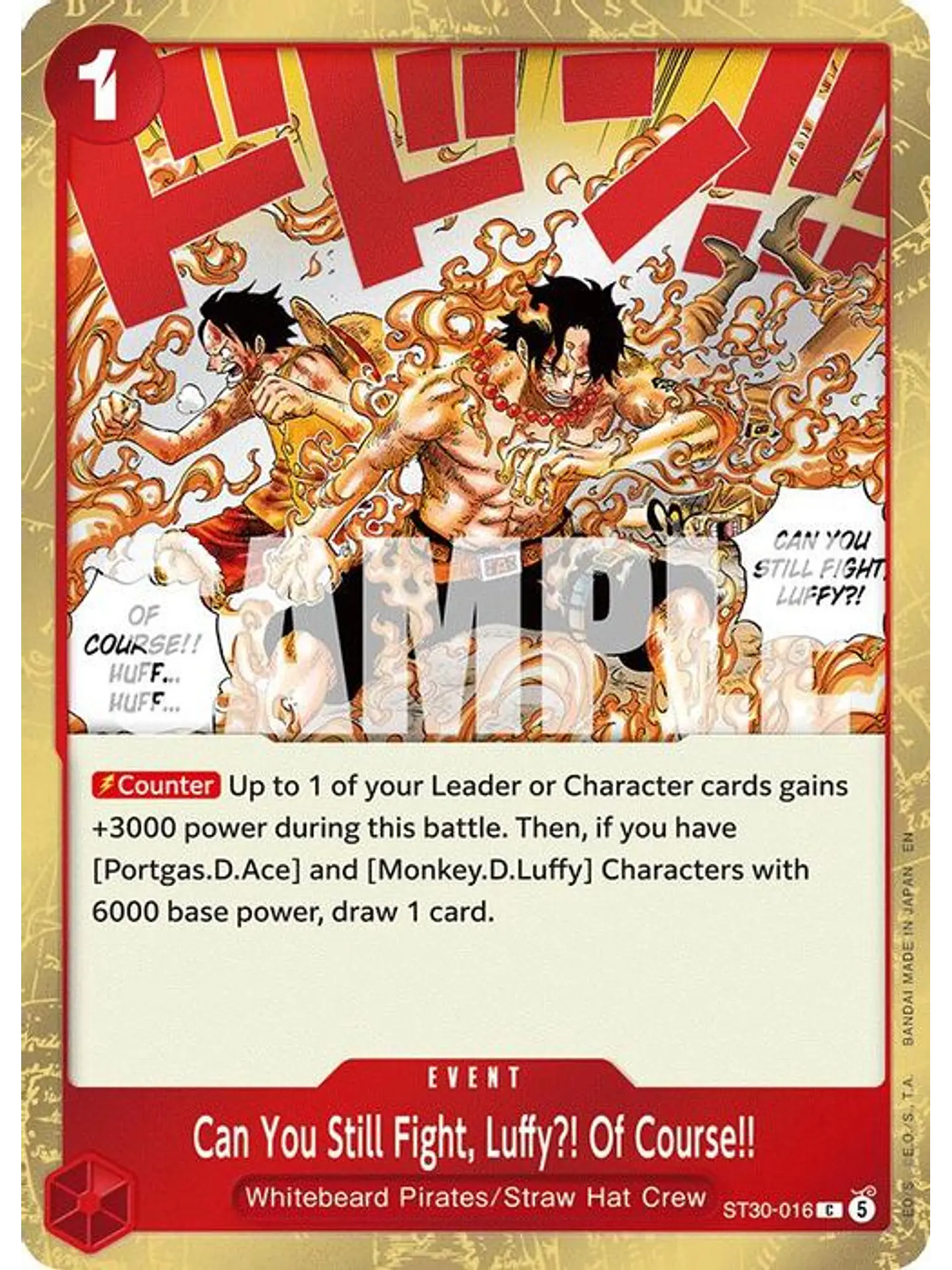 ST30-016 C Can You Still Fight, Luffy?! Of Course!! 1