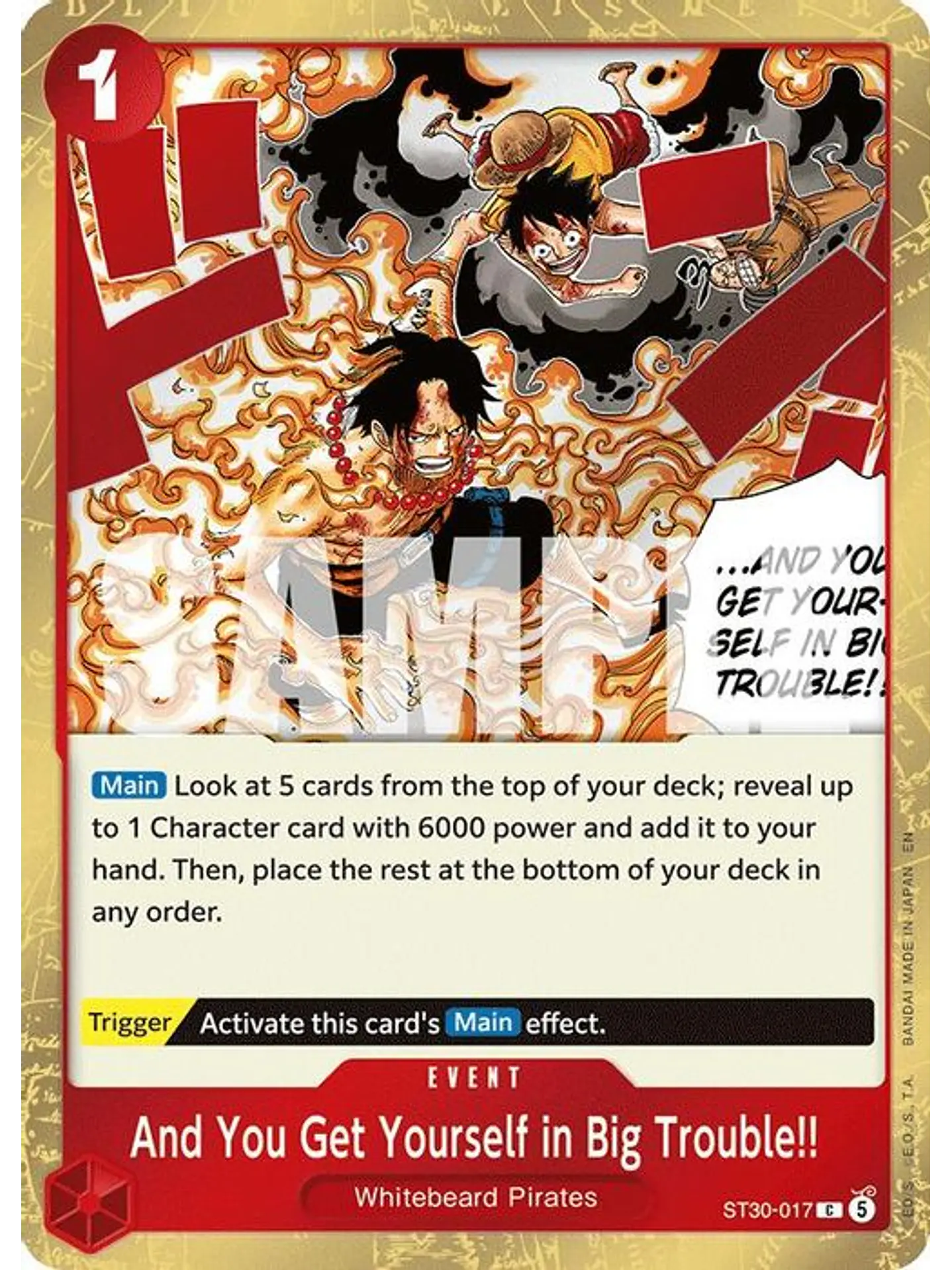 ST30-017 C And You Get Yourself in Big Trouble!! 1