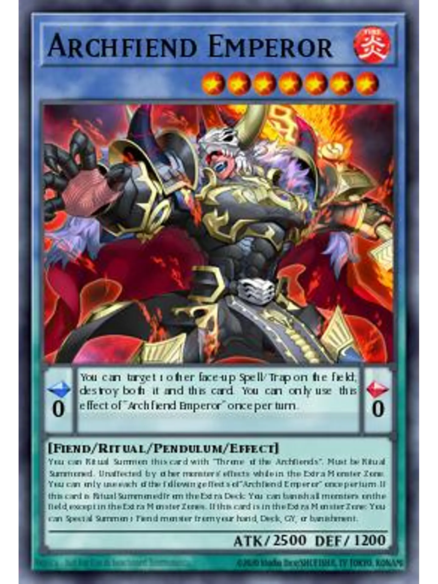Archfiend Emperor - BPRO-EN031 - Starlight Rare 1st Edition 1
