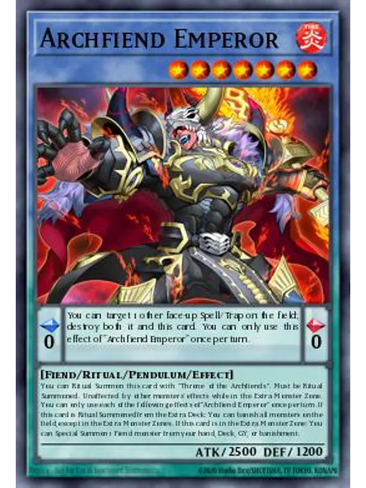 Archfiend Emperor - BPRO-EN031 - Starlight Rare 1st Edition 1