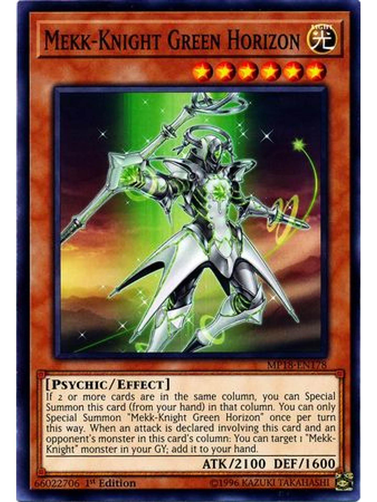 Mekk-Knight Green Horizon - MP18-EN178 - Common 1st Edition 1