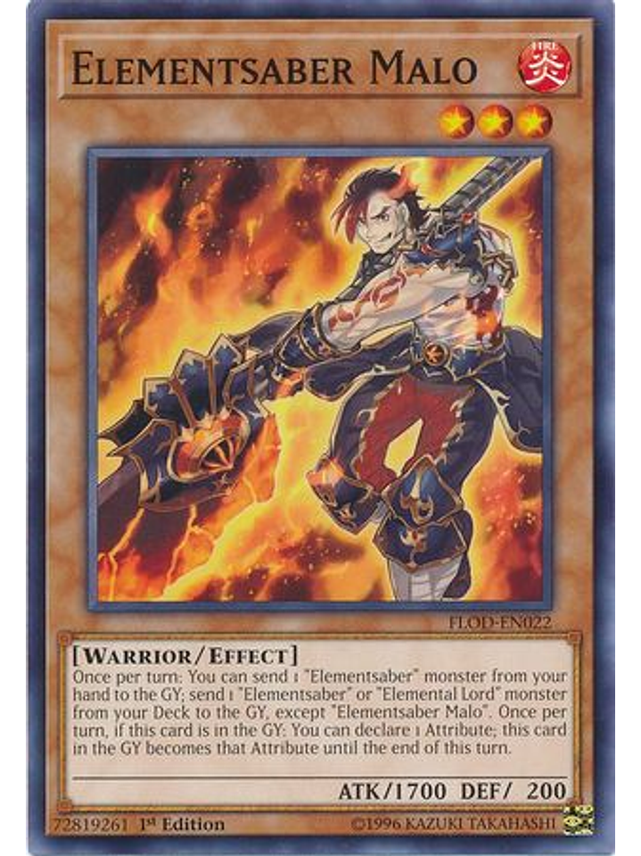 Elementsaber Malo - FLOD-EN022 - Common 1st Edition 1