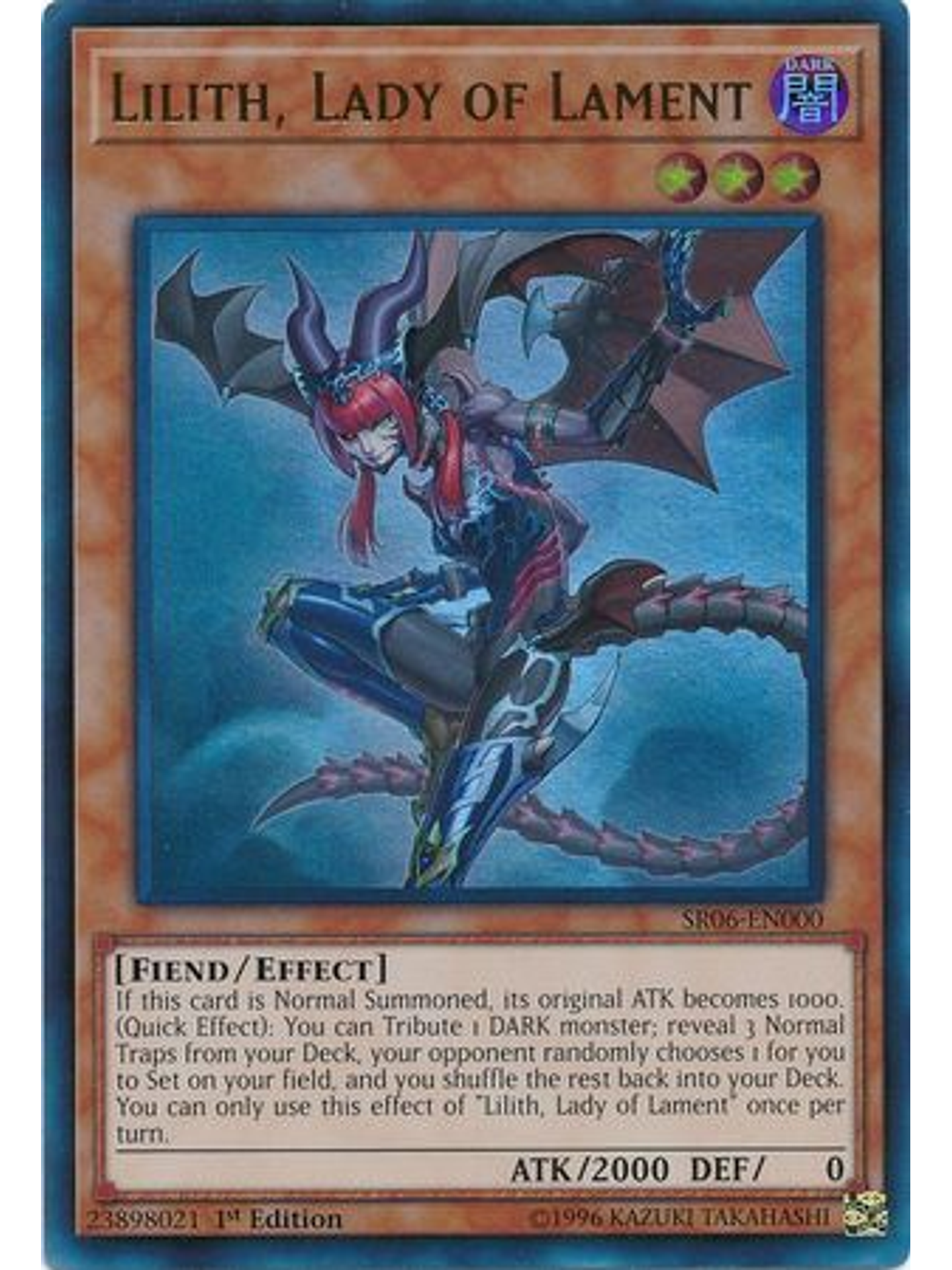 Lilith, Lady of Lament - SR06-EN000 - Ultra Rare 1st Edition 1