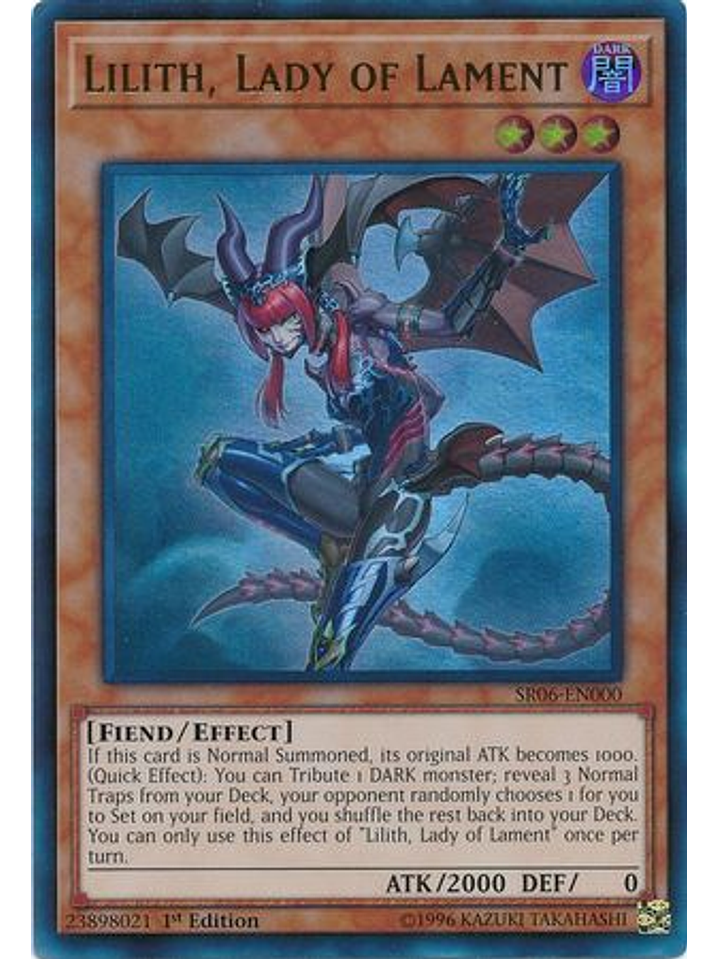 Lilith, Lady of Lament - SR06-EN000 - Ultra Rare 1st Edition 1