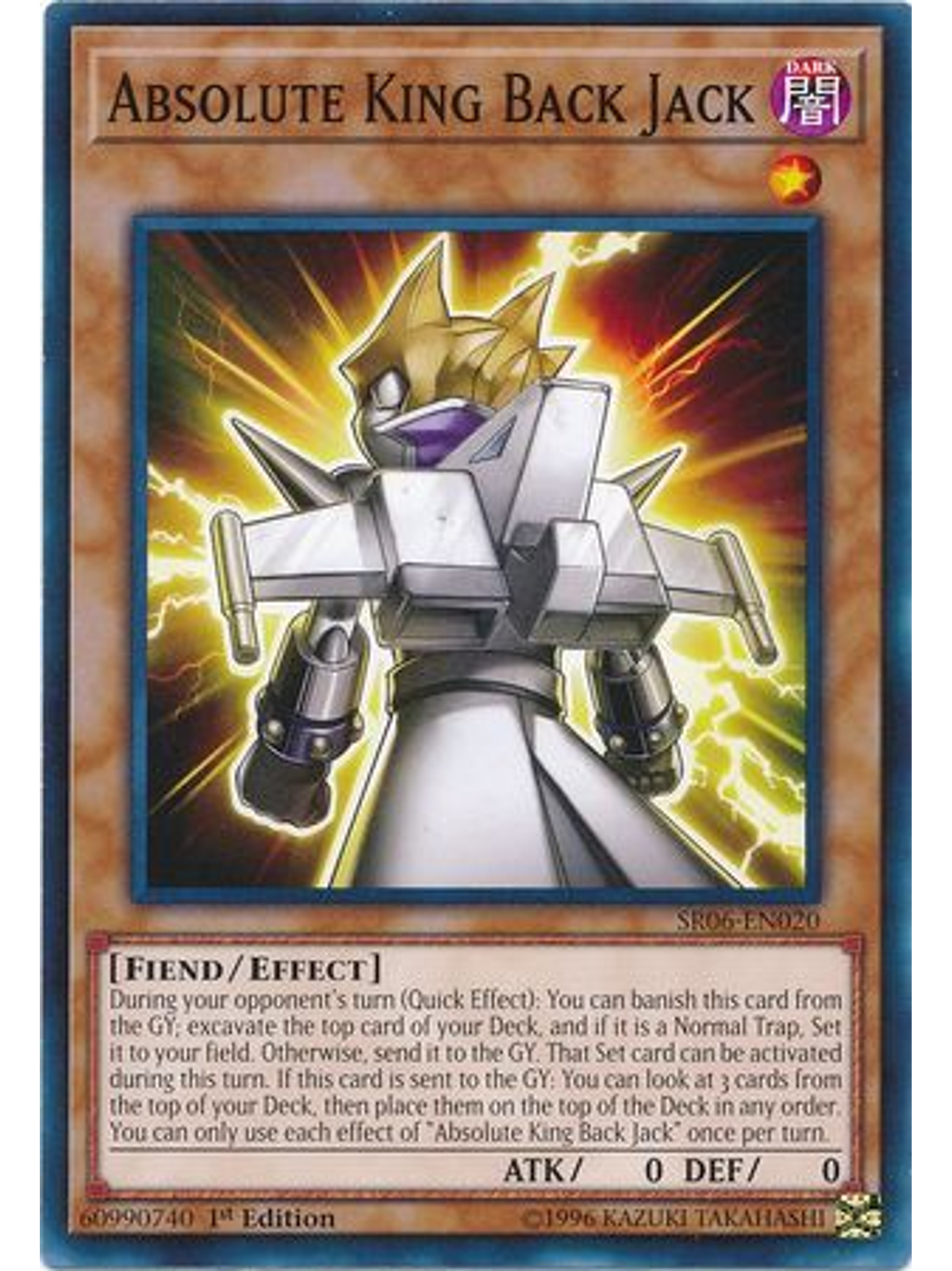 Absolute King Back Jack - SR06-EN020 - Common 1st Edition 1