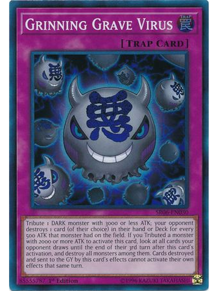 Grinning Grave Virus - SR06-EN030 - Super Rare 1st Edition 1