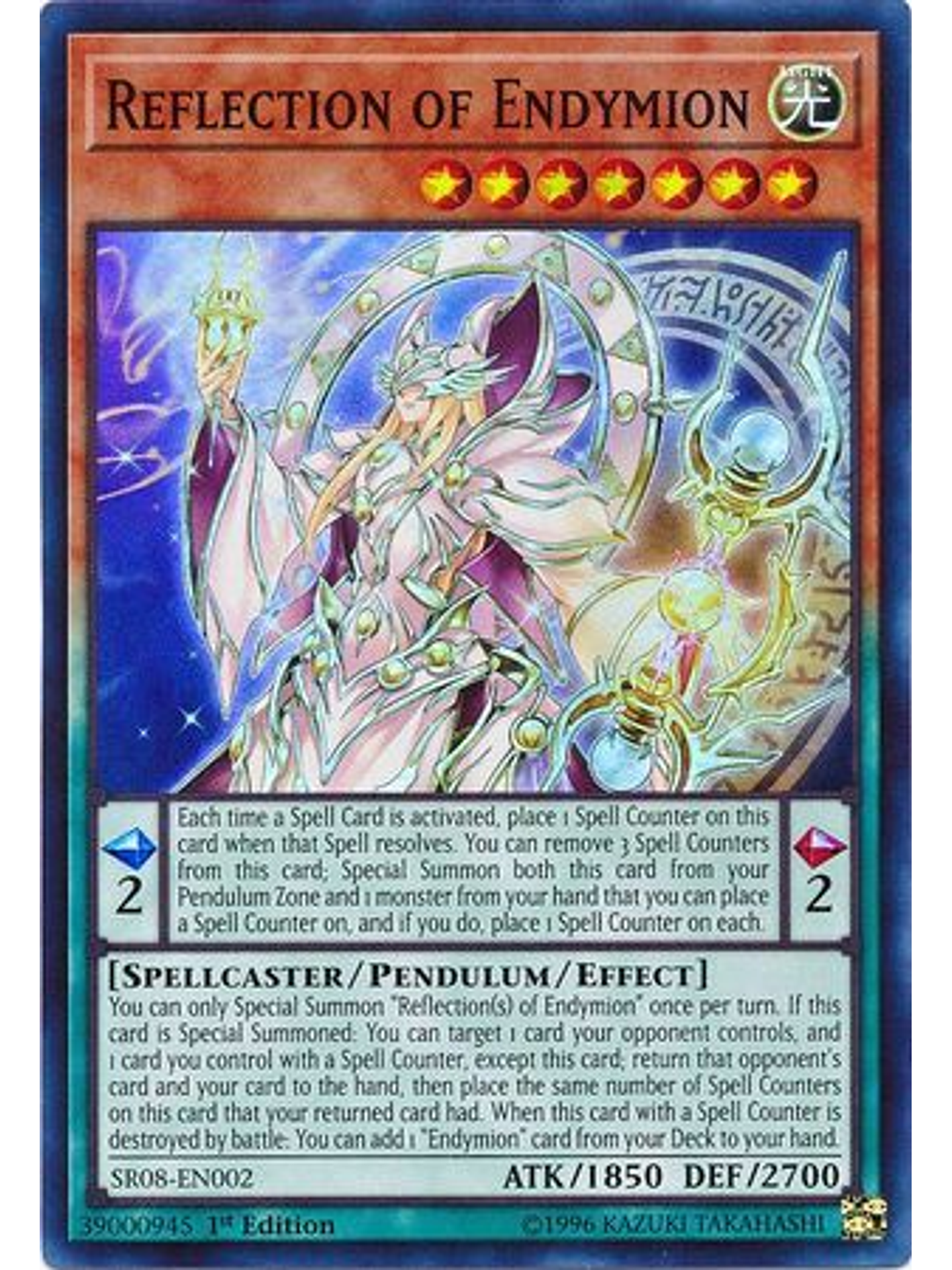 Reflection of Endymion - SR08-EN002 - Super Rare 1st Edition 1