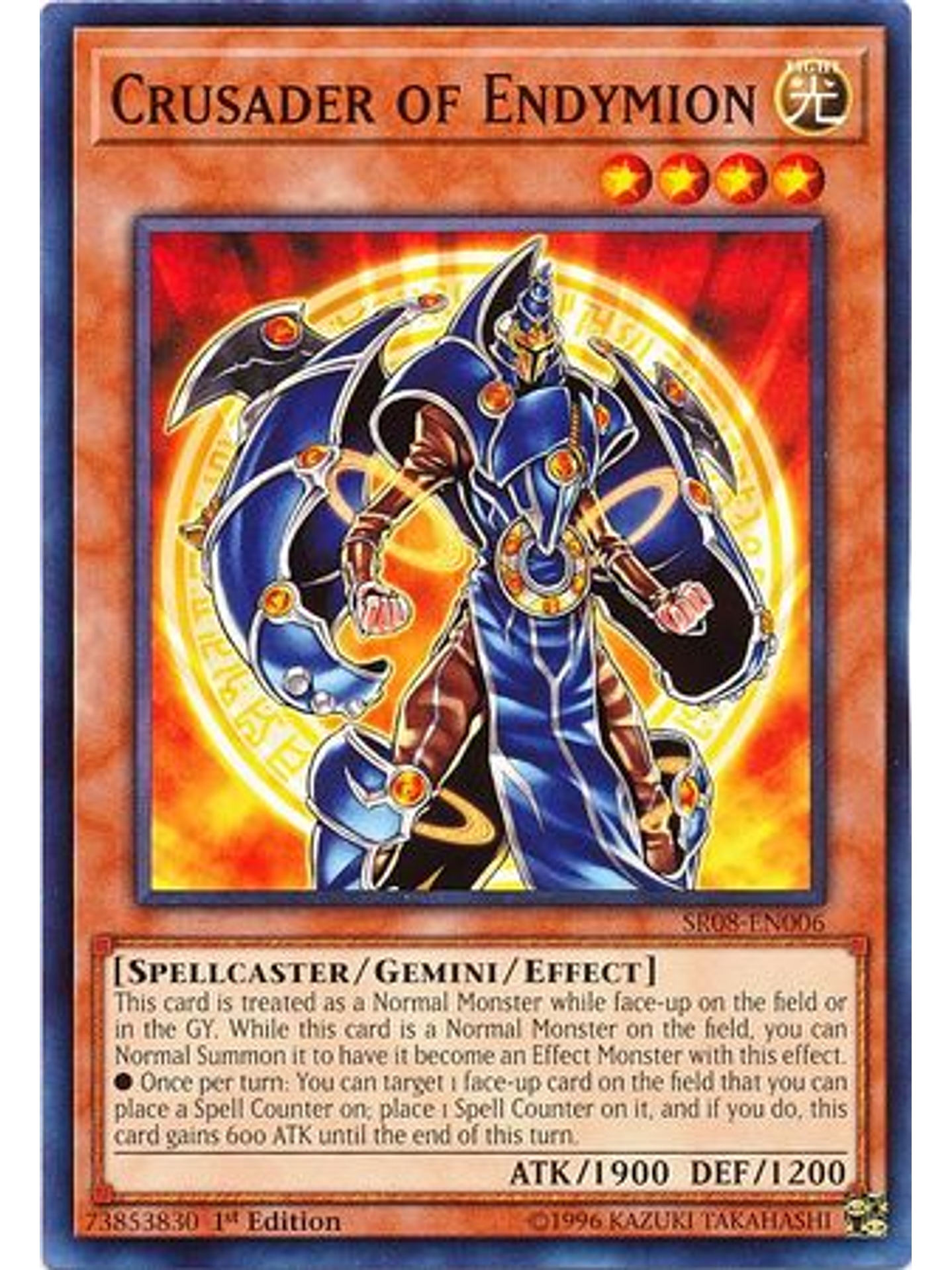 Crusader of Endymion - SR08-EN006 - Common 1st Edition 1