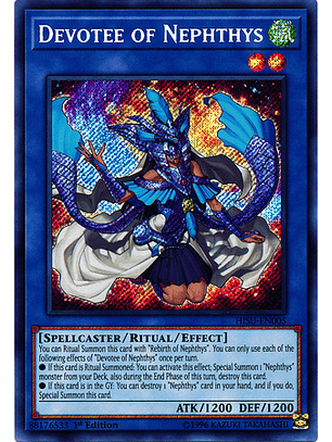 Devotee of Nephthys - HISU-EN005 - Secret Rare 1st Edition