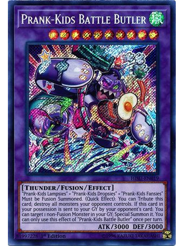 Prank-Kids Battle Butler - HISU-EN019 - Secret Rare 1st Edition 1