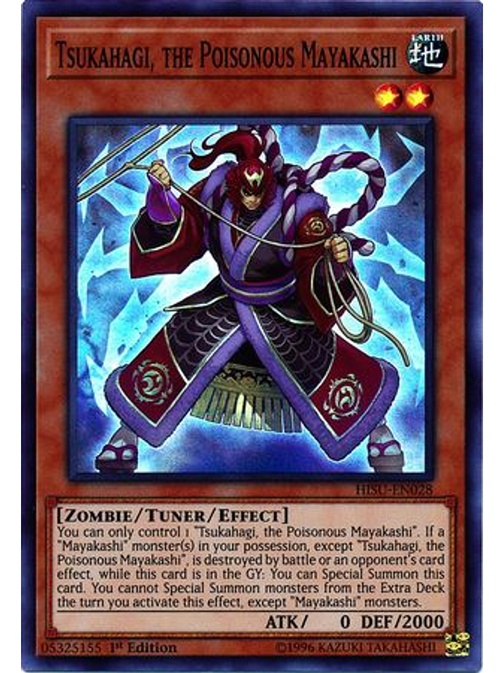 Tsukahagi, the Poisonous Mayakashi - HISU-EN028 - Super Rare 1st Edition 1