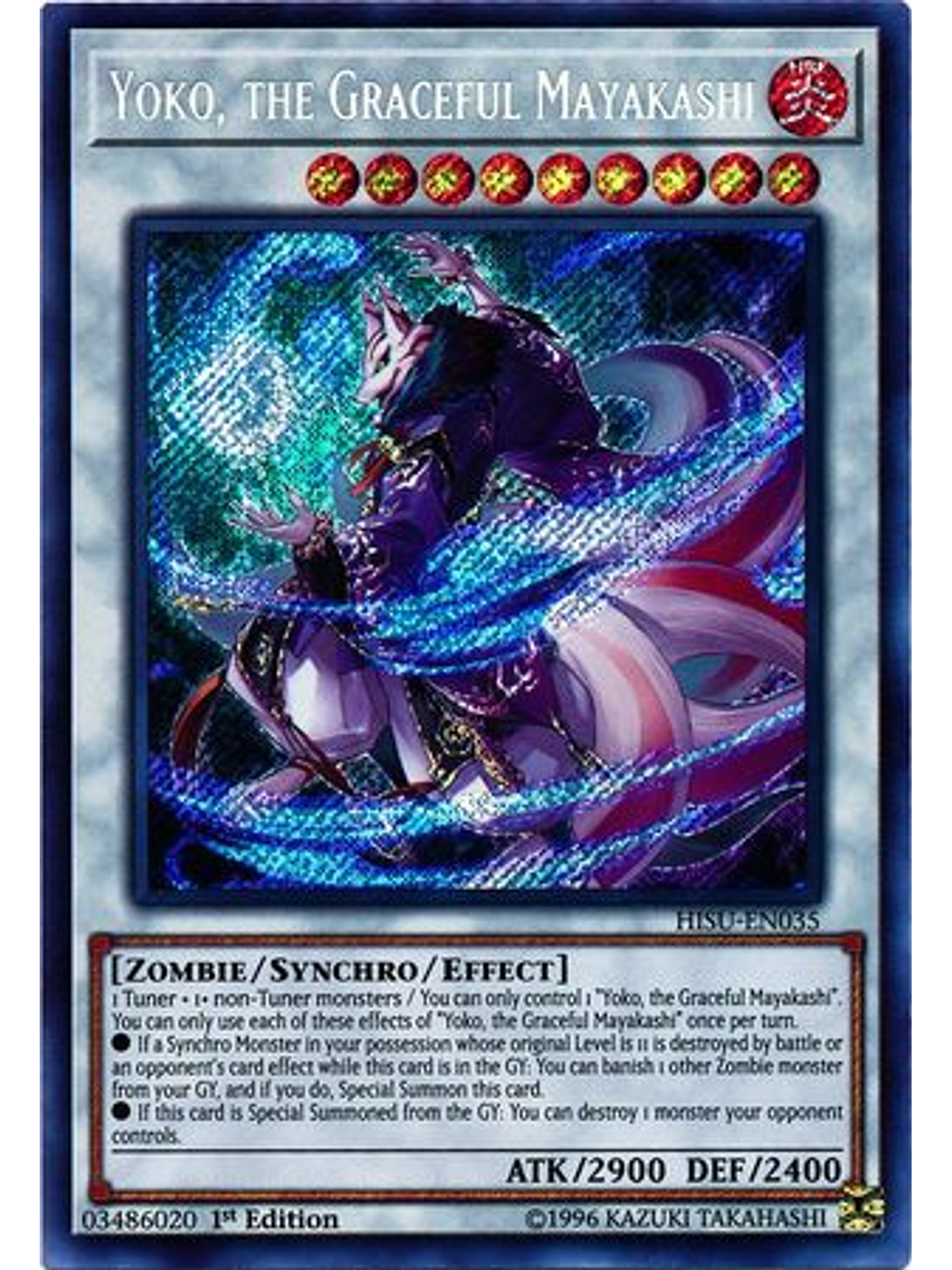 Yoko, the Graceful Mayakashi - HISU-EN035 - Secret Rare 1st Edition 1