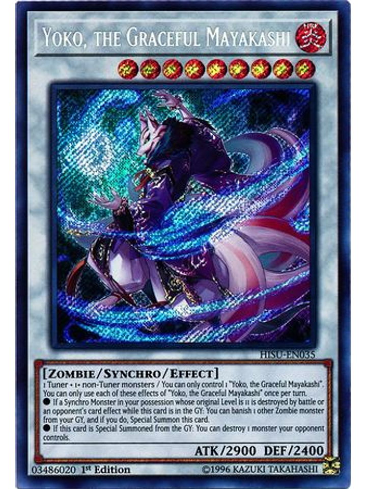 Yoko, the Graceful Mayakashi - HISU-EN035 - Secret Rare 1st Edition 1
