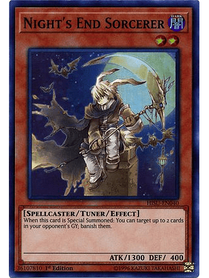 Night's End Sorcerer - HISU-EN040 - Super Rare 1st Edition