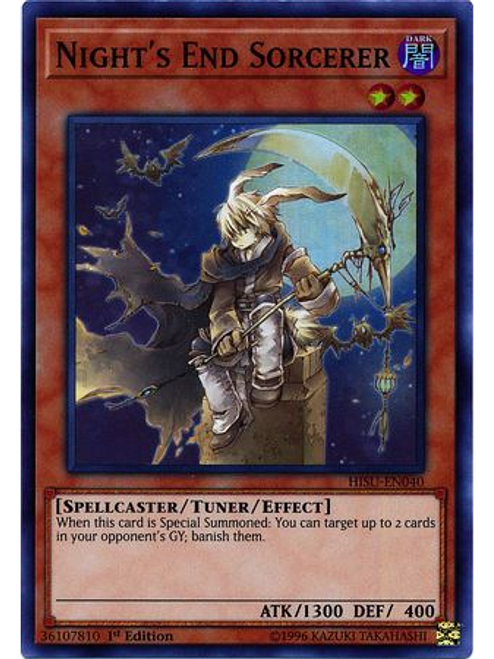 Night's End Sorcerer - HISU-EN040 - Super Rare 1st Edition 1