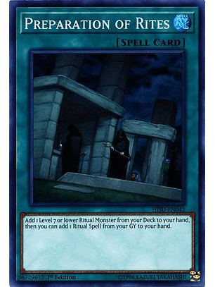 Preparation of Rites - HISU-EN042 - Super Rare 1st Edition