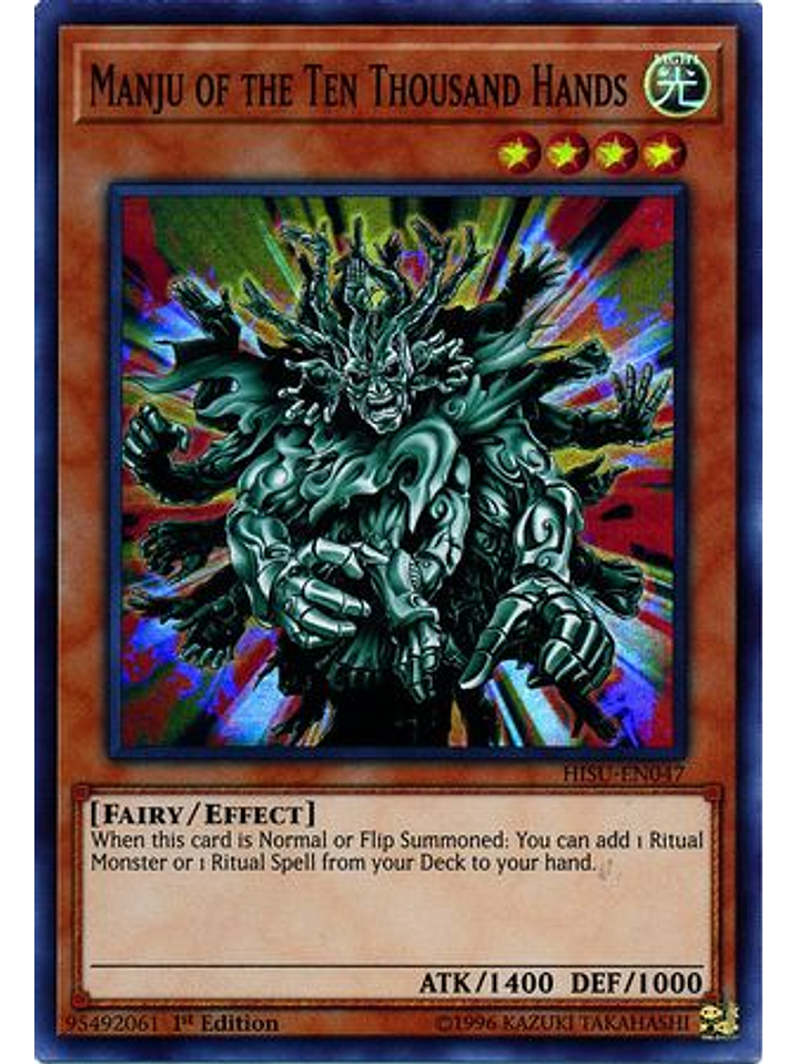 Manju of the Ten Thousand Hands - HISU-EN047 - Super Rare 1st Edition 1