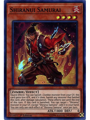 Shiranui Samurai - HISU-EN049 - Super Rare 1st Edition