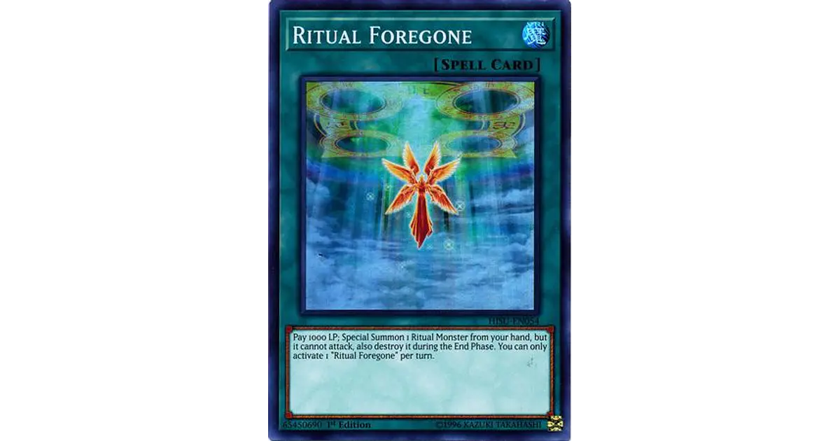 Yu-Gi-Oh! - Ritual Foregone - HISU-EN054 - Invocadores Ocultos - 1ª Edición - Super Rare