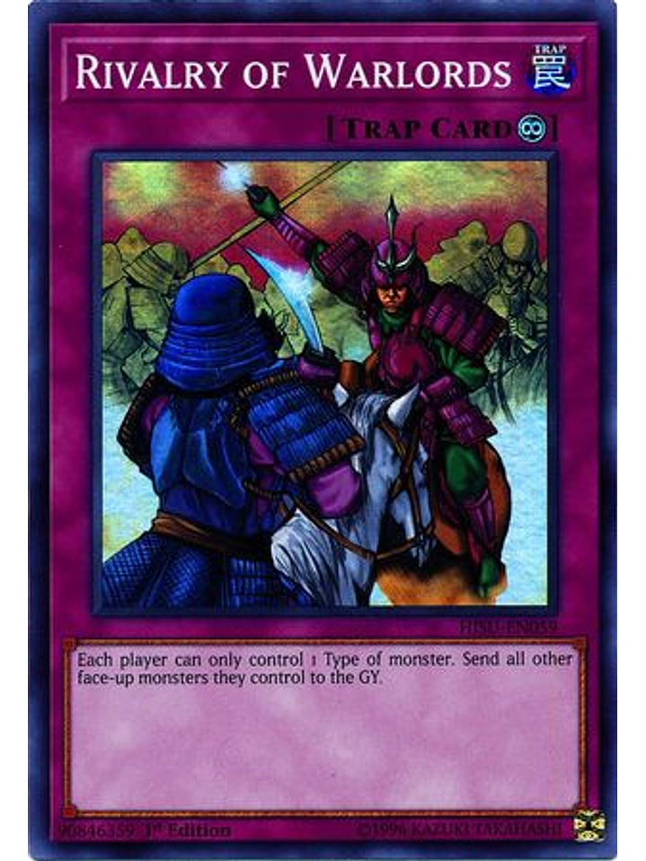 Rivalry of Warlords - HISU-EN059 - Super Rare 1st Edition 1